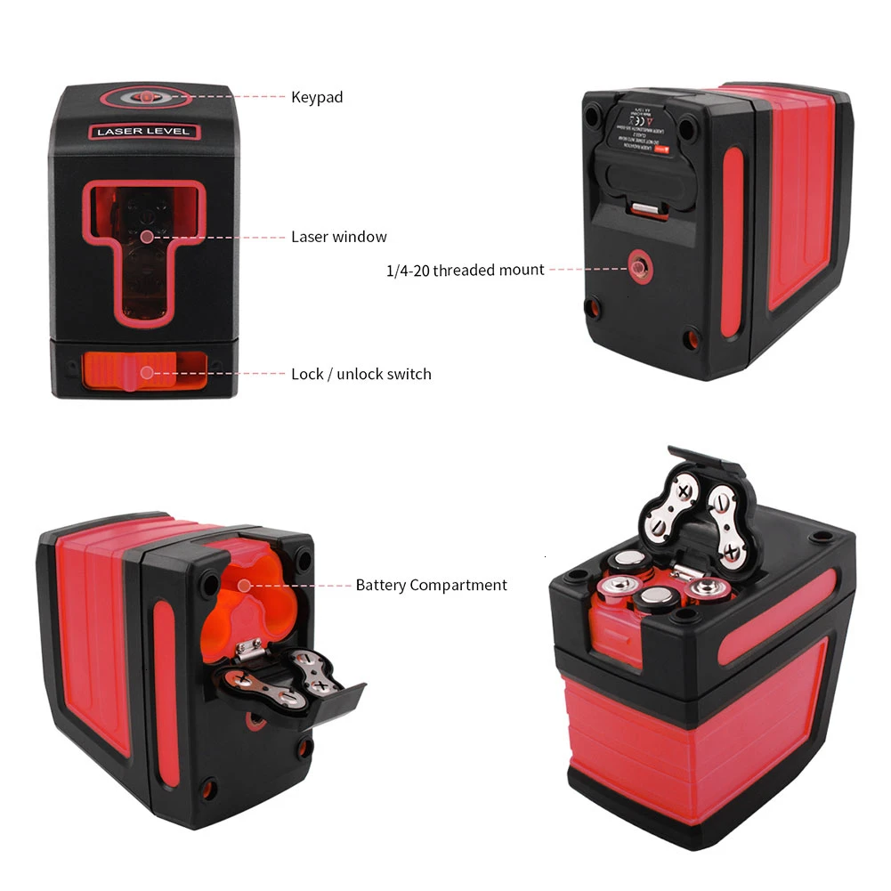 Лазерный уровень самонивелирующийся горизонтальный и вертикальный поперечный