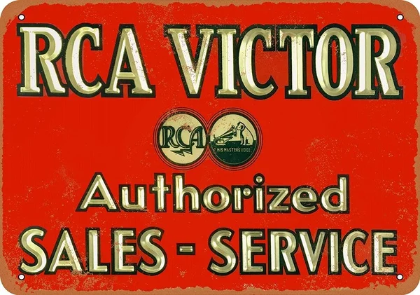 Оловянная вывеска RCA Victor для