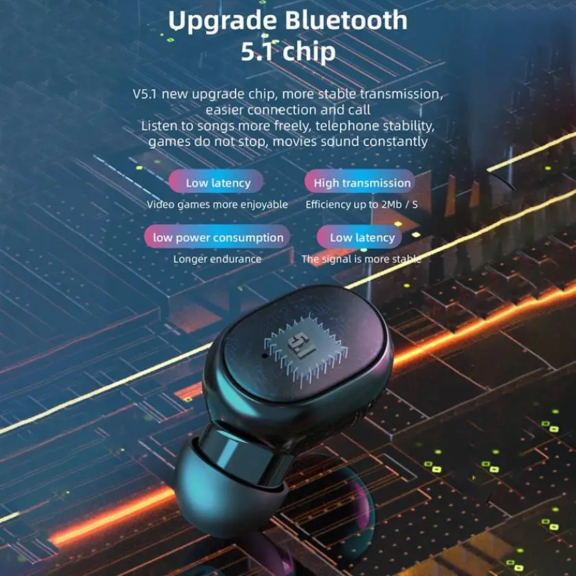 

Wireless Earbuds TWS Waterproof Bluetooth Headphones Touch Control Sports Earphones Men Women Headset for Xiaomi Huawei Oppo IOS