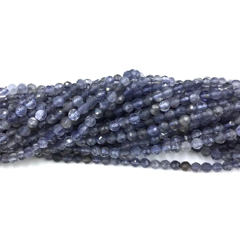 Танзанит Бусины 2 мм 3 граненый рыхлый натуральный камень бусины для