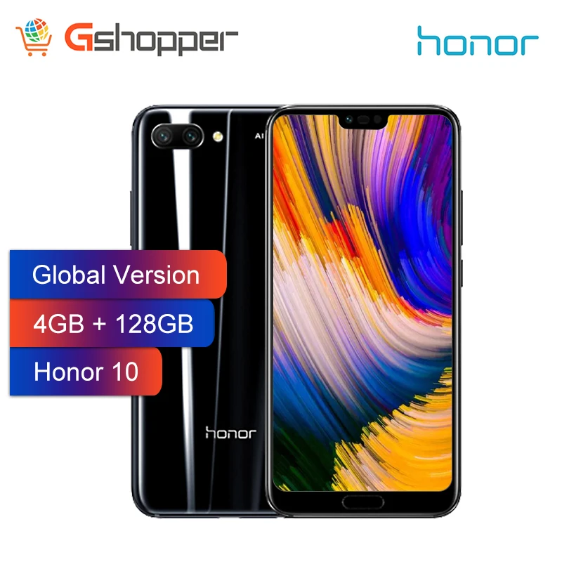 Глобальная версия Honor 10 мобильный телефон 4 Гб 128 ГБ 24 МП Восьмиядерный двойная