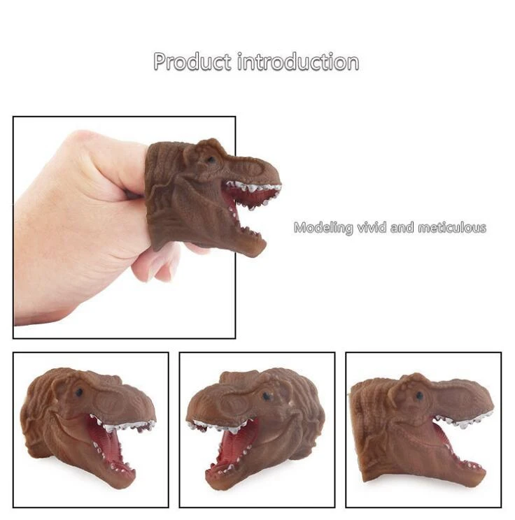 Акула динозавр ручная кукла мягкая резиновая голова животного Кукла