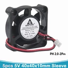 Бесколлекторный кулер Gdstime DC 5 В, 2 контакта, 4 см, 40x40x10 мм, 4010, охлаждающий вентилятор в корпусе, 5 шт.