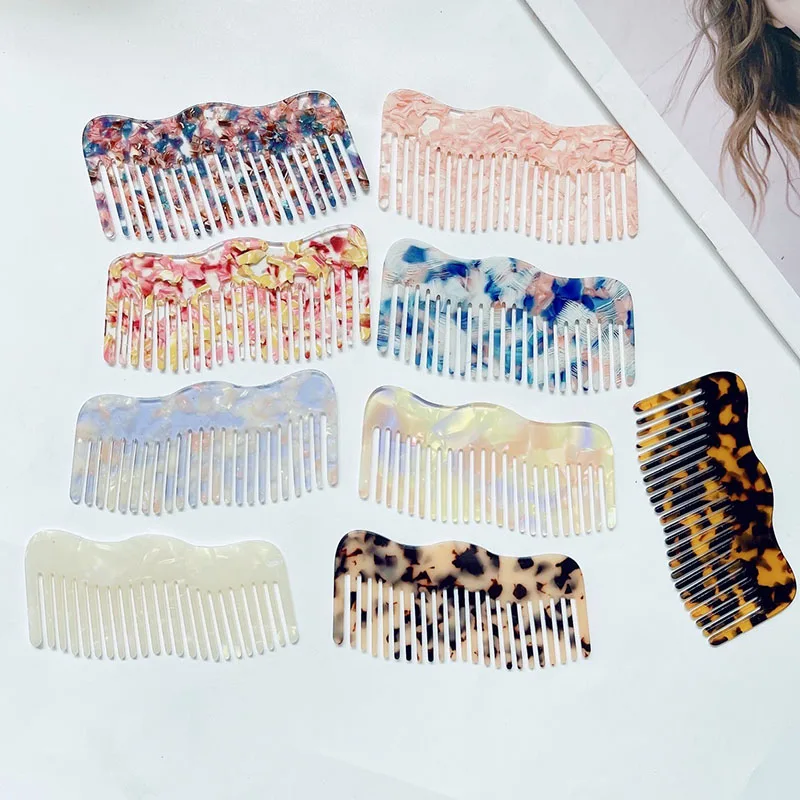 

Korean Fashion Acetate Anti-static Massage Hair Combs Colorful Hairdressing Comb Hair Brush For Women Girls Hair Styling Tool