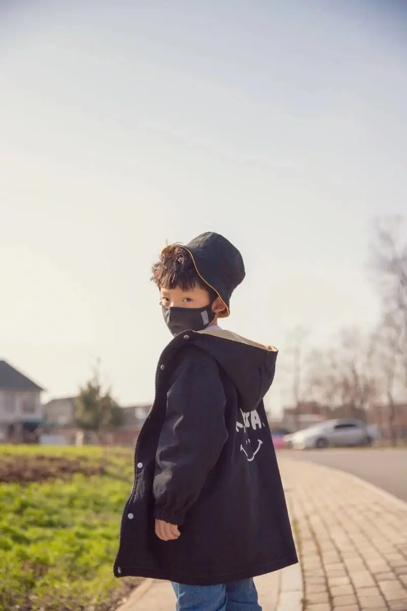 

Boys Spring Autumn Baby Girls Fashion Long Sleeve Trench Coats 1-6 Yrs Double-sided Loose Casual Girl Jacket Outerwear Clothing