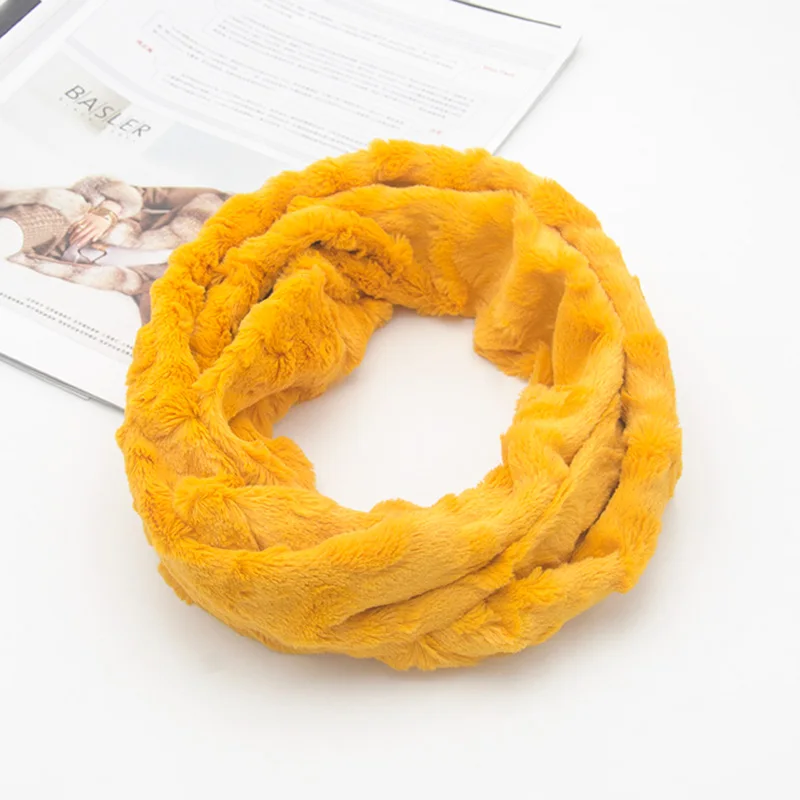 Массивный круглый зимний теплый шарф толстый женский снуд кольцо из
