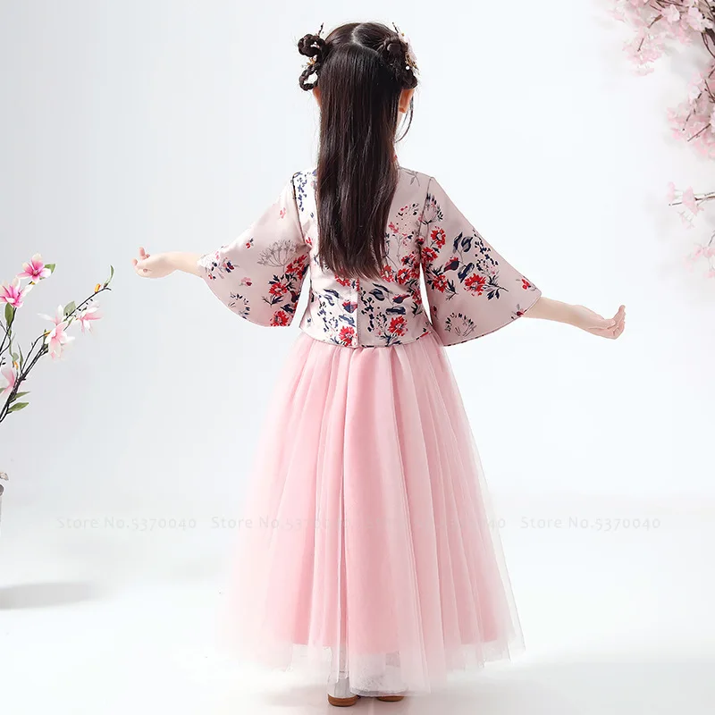 Традиционное китайское платье для девочек Костюм ханьфу детей Платье принцессы