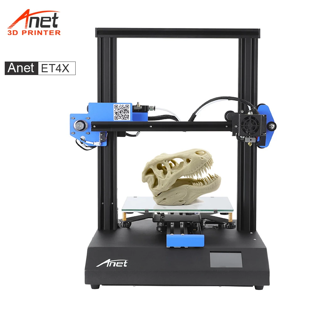 Новый 3D принтер Anet ET4 X с выемкой из нити напоминание о продолжении печати стол