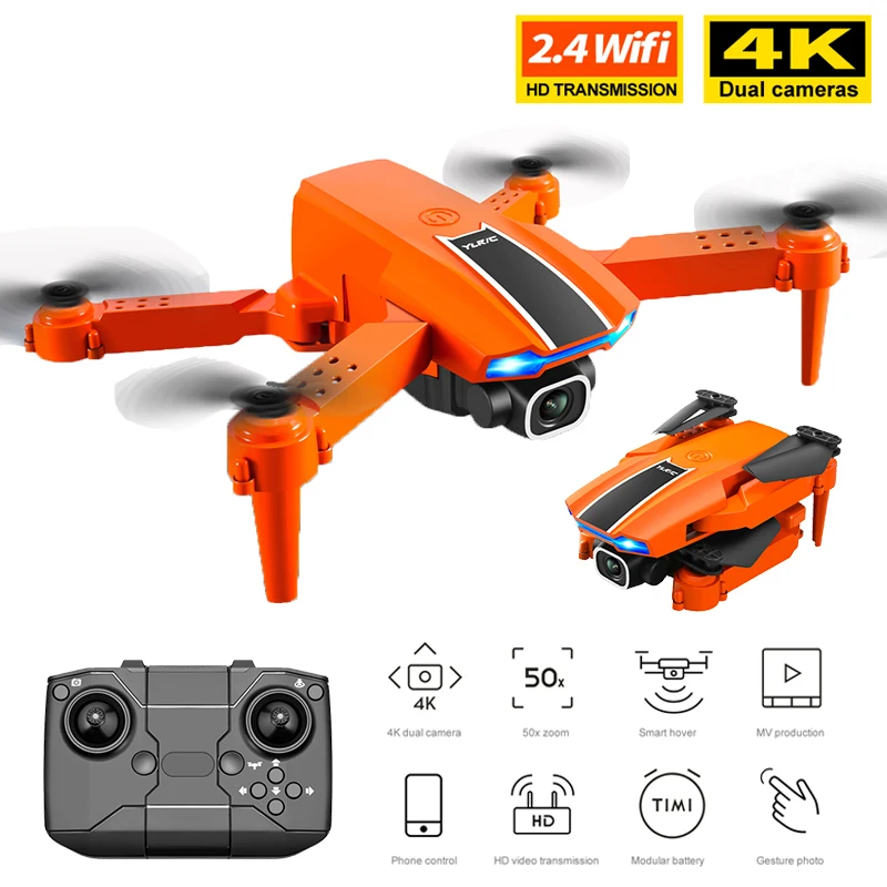 

S65 Mini Drone 4K Profesional HD Daul Camera Wifi FPV Foldable Dron Quadcopter One-Key Return 360 Rolling RC Helicopter