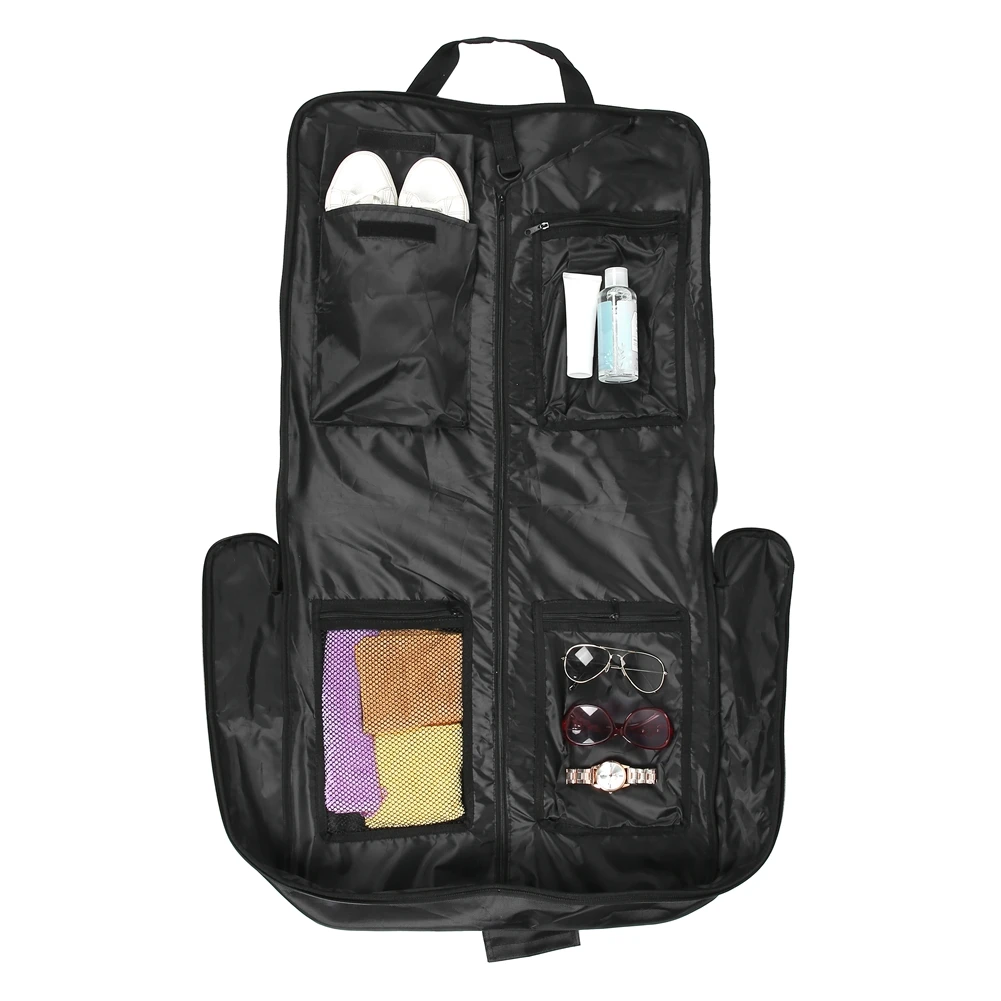 

Портативный черный мешок для одежды, водонепроницаемый пыленепроницаемый мешок для хранения одежды для путешествий, деловых поездок