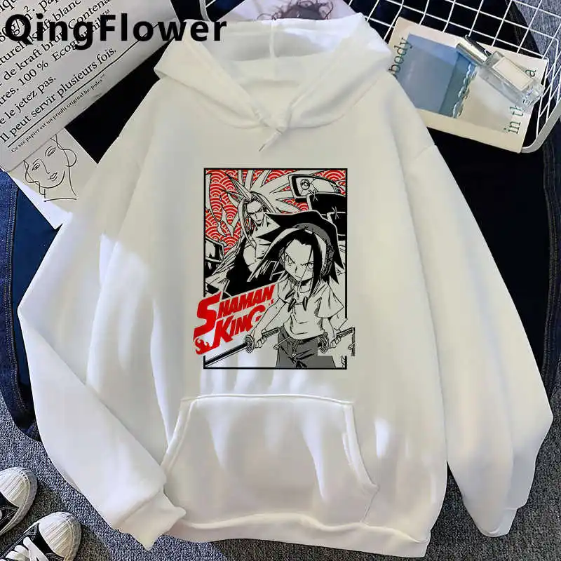 

Shaman King Yoh Asakura Amidamaru hoodies men hip hop anime plus size grunge men clothing hoddies Ulzzang 2021