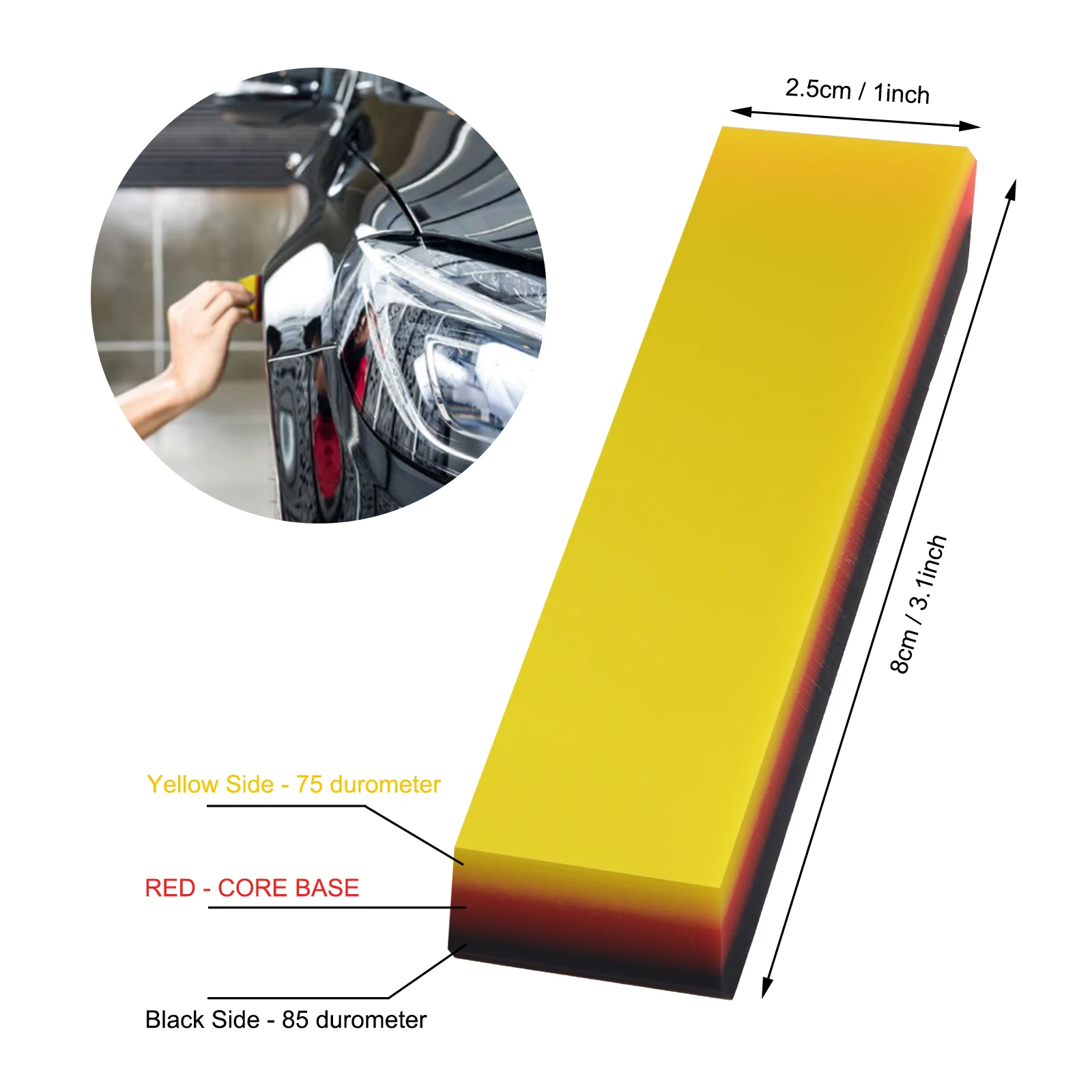 FOSHIO Soft Rubber Squeegee for Protective Film Install Carbon Fiber Vinyl Car Wrap Scraper Window Tint Tool Auto Cleaning | Автомобили и