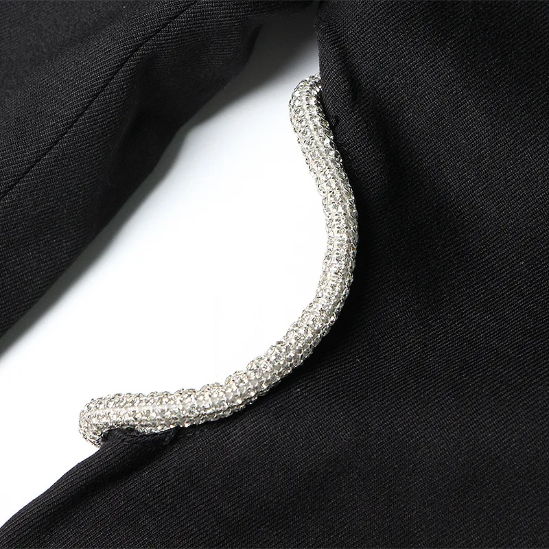 

Streetwear Blazer 2021 Autumn New Fashion Hollowed-out Midriff Outfit Design Slim Fit Tops Long-Sleeved Simple Temperament Coats