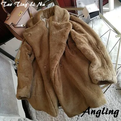 Tao Ting Li Na New Style High-end Fashion Women Faux Fur Coat S92