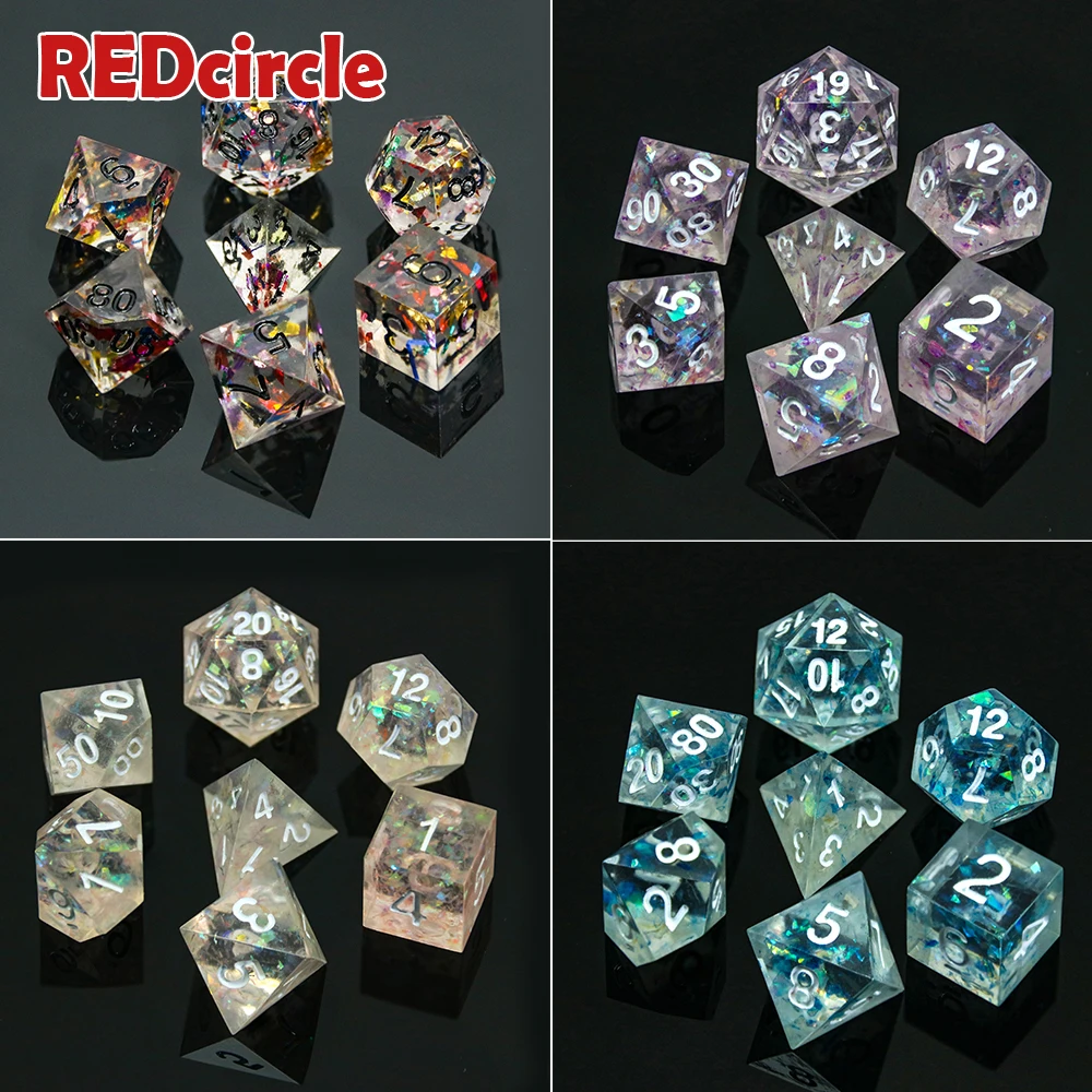 Высококачественные красочные острые края и красивые игральные кости ручной