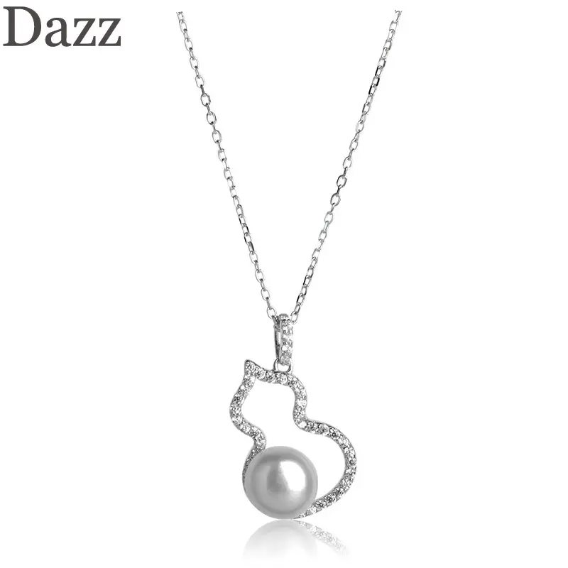 Dazz модное ожерелье с кулоном из стерлингового серебра 925 пробы кубическим