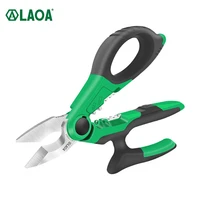 laoa 7 inch electrician scissors 1 5 4mm%c2%b2 wire cutter stripping cutting terminal crimping household shears tools