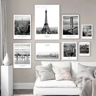 Знаменитый город пейзаж вид стены Искусство Холст Painitng Нью-Йорк Париж Сан-Франсиско картина постер для гостиной спальни украшения