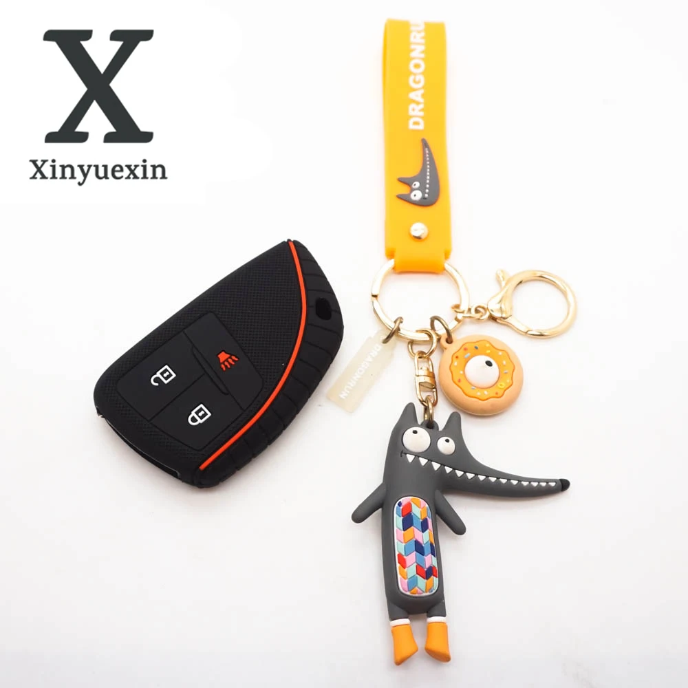 

Xinyuexin 2021 Silicone Key Cover for GMC Yukon Denali for Chevy Suburban for Buick Envision Avenir Car Accessories Protector