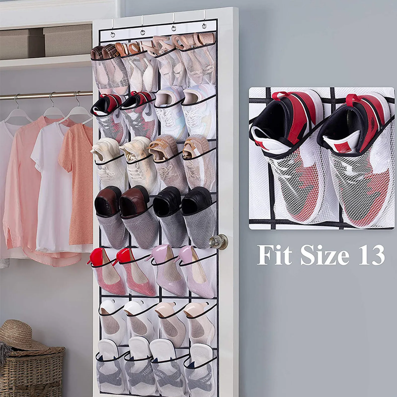 

Лидер продаж, Новое поступление, подвесная сумка для хранения, Нетканая ткань с металлической пряжкой, расширенная, 28 дюймов