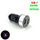 Автомобильное зарядное устройство с двойным USB портом 3,1 А, светодиодный дисплей для Toyota Prius Levin Crown Avensis Previa FJ Cruiser Venza Sienna Alphard ZELAS HIACE