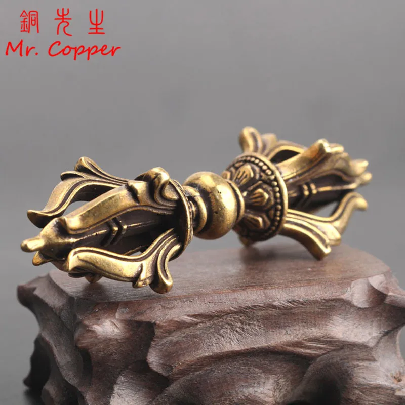 Медный Будда маленькое украшение в стиле ретро медный буддизм подвески домашний