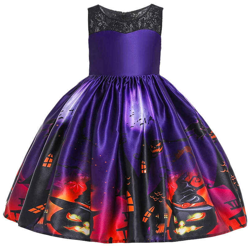 Платье принцессы для девочек Детский костюм кружевное ажурное платье косплея