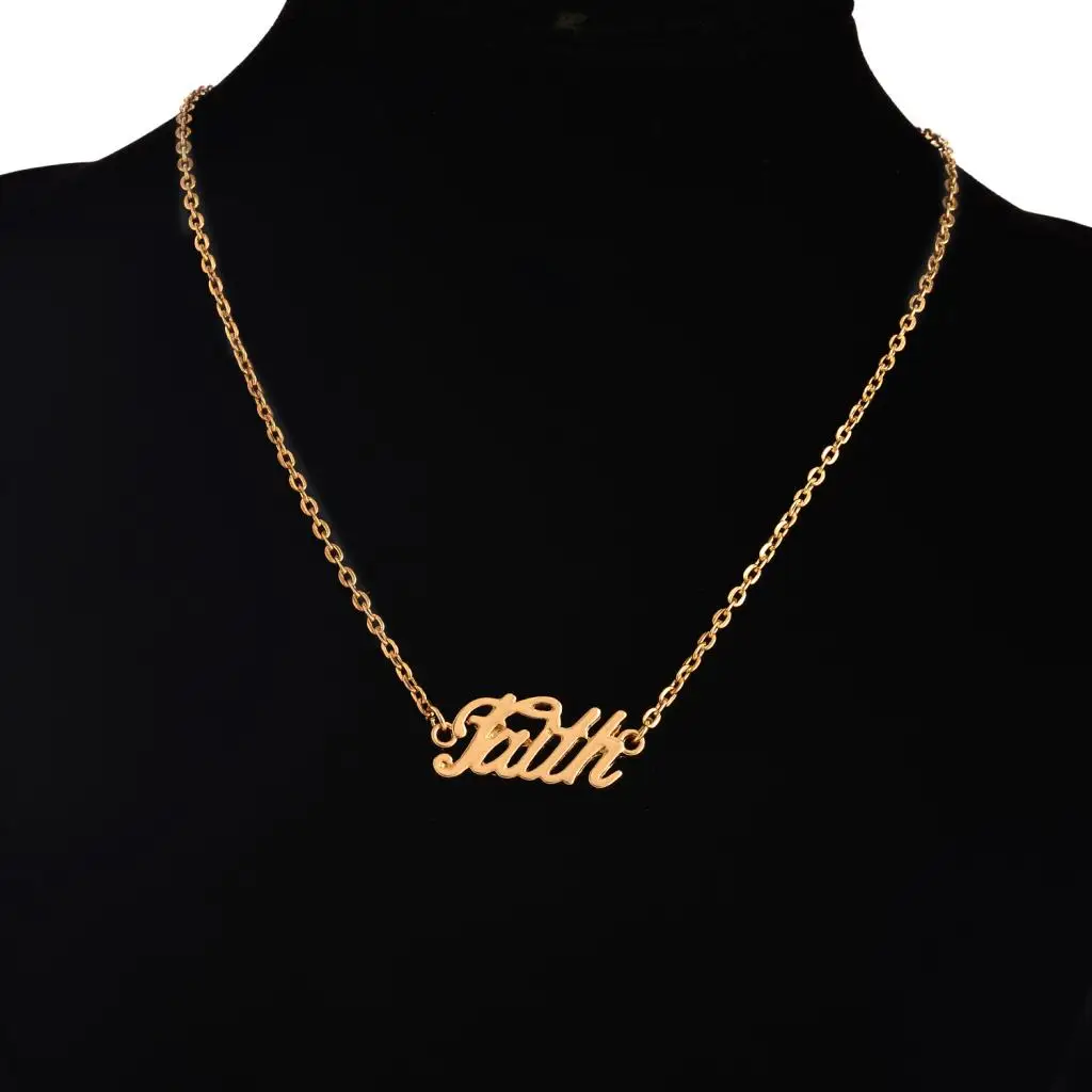 Надпись смелость/Любовь/верность подвеска с надписью ожерелье до ключиц модные