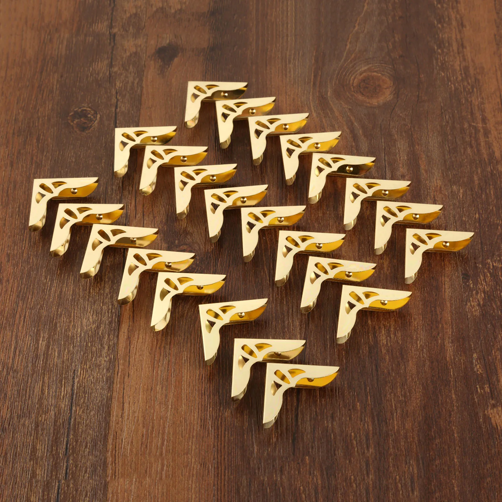 Декоративная подарочная коробка для ювелирных изделий золотого цвета 31 мм 20 шт.