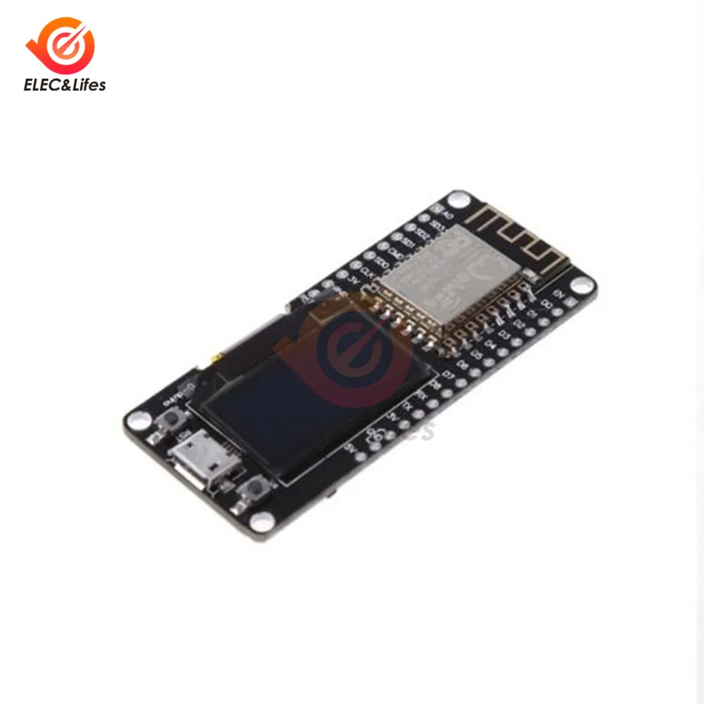Модуль Wi Fi для Wemos NodeMCU ESP8266 0 96 дюйма OLED дисплей беспроводная плата разработки CP2102