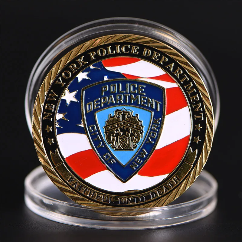 

2021 Fashion 1PC Commemorative Challenge Coin New York Police Department Gold Plated Collection Party Gift Beauty Decor Hot New