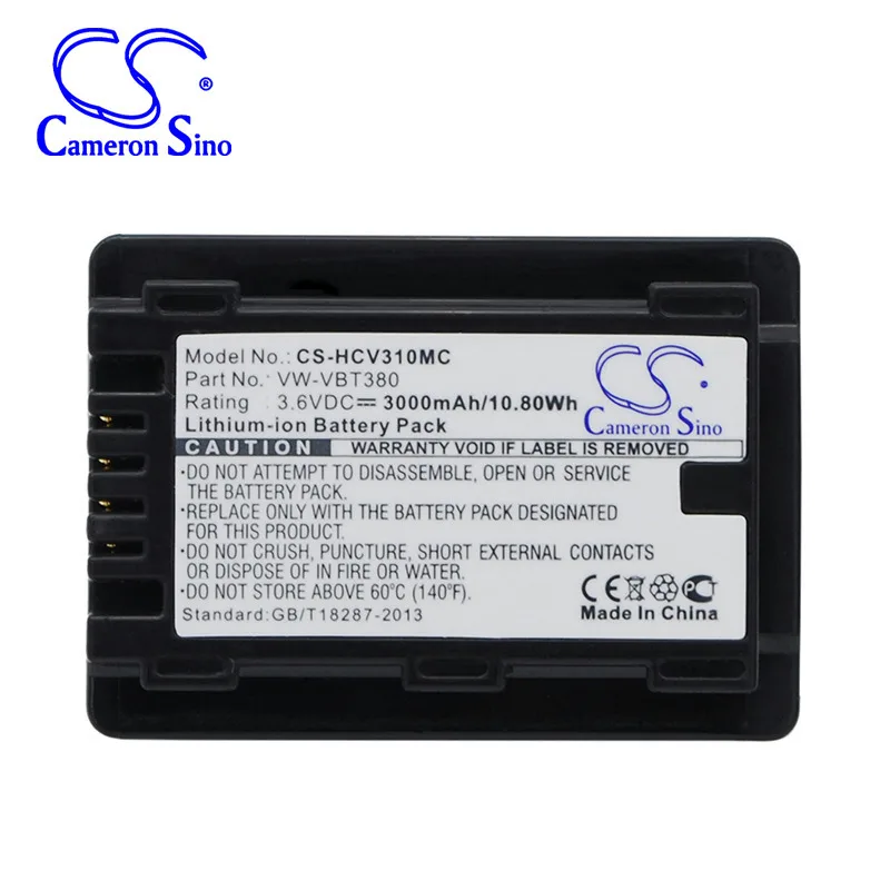 

CameronSino for PANASONIC HC-250EB HC-550EB HC-727EB HC-750EB HC-770EB HC-989 HC-V110 HC-V110GK HC-V110MGK HC-V130 battery