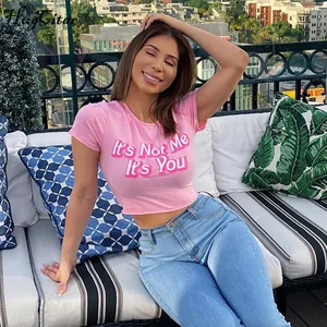 Hugcitar, 2020 хлопок, с буквенным принтом, с коротким рукавом, сексуальные, весенние, новые, модные, повседневные, уличные футболки