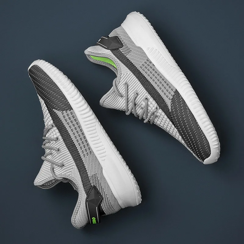 

2021New sports mesh shoes light breathable casual shoes mesh fashion gray large size sports casual shoes