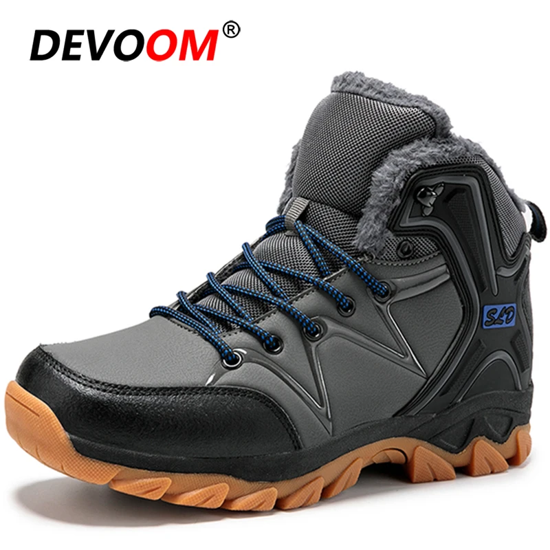 Зимние уличные походные ботинки мужские водонепроницаемые ботильоны
