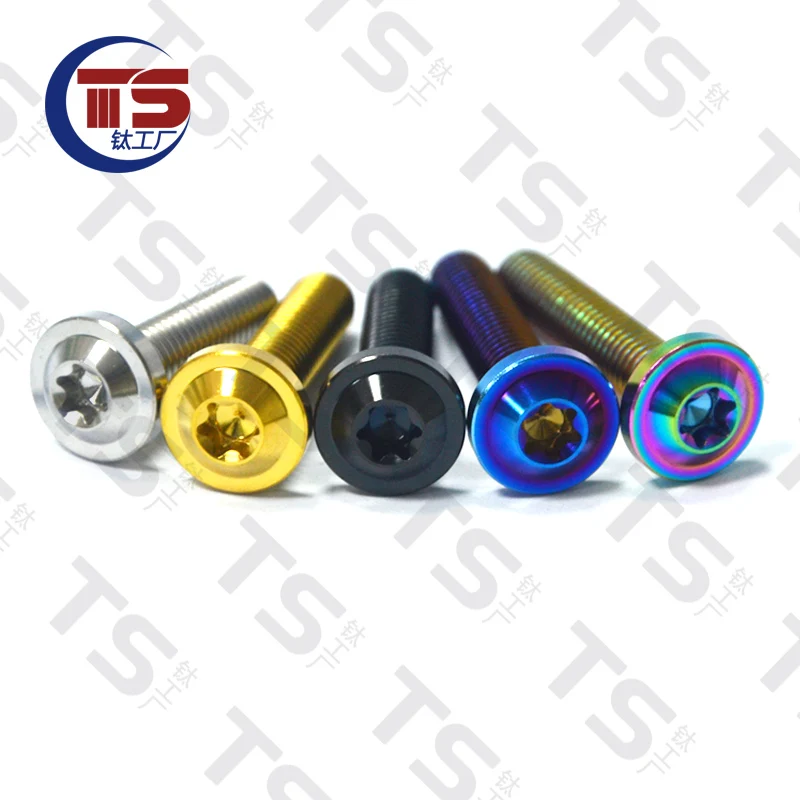 TS Titanium Bolt M8X15/20/25/30/35/40/45mm Torx Head Ti Screw for Motorcycle V Brake Forks Parts Fastene（1pc） | Обустройство дома