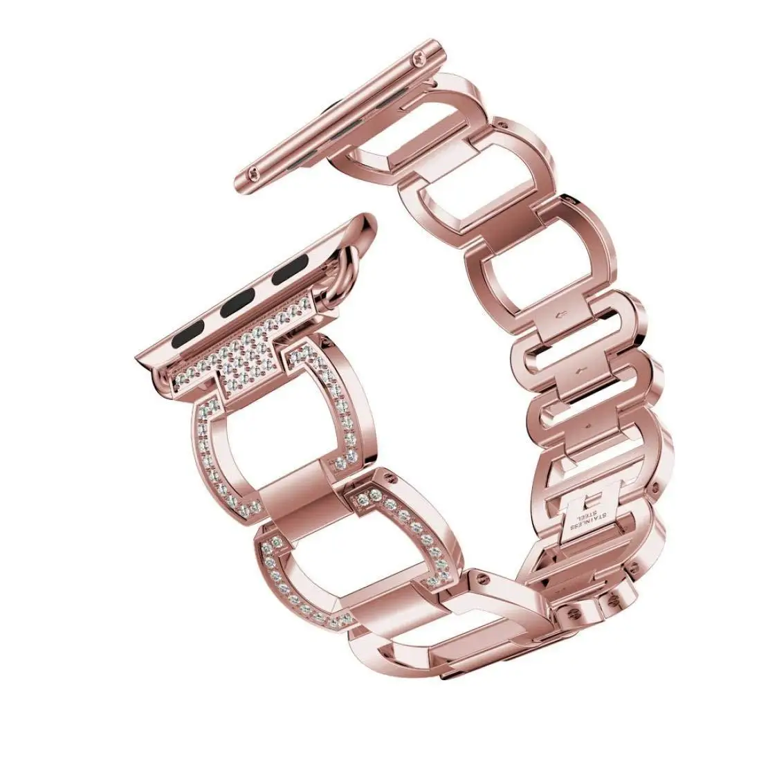 Ремешок из нержавеющей стали для Apple Watch Band горный хрусталь алмазный обруч 38 мм 42 мм серия для Apple Watch 40 мм 44 мм серия 4