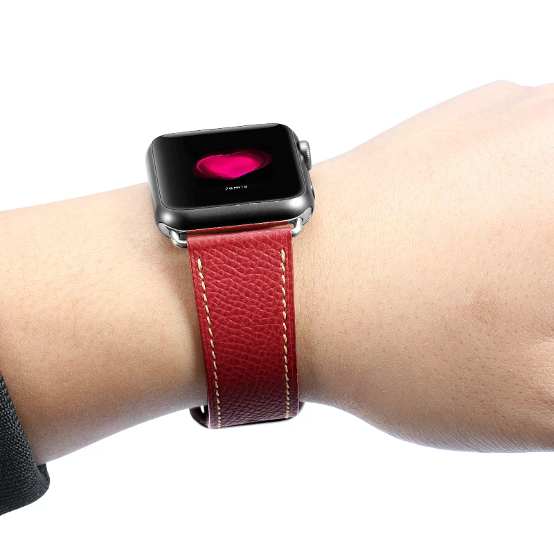 iStrap Genuine Leather Vintage Loop Strap for Apple Watch Band Iwatch 3/2/1 Replacement Bracelet