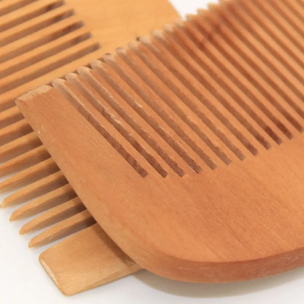 1 Pcs Natural Peach Wood Comb Close Teeth Anti-static Head Massage Beard Hair Care Wooden Tools Beauty Accessories | Красота и