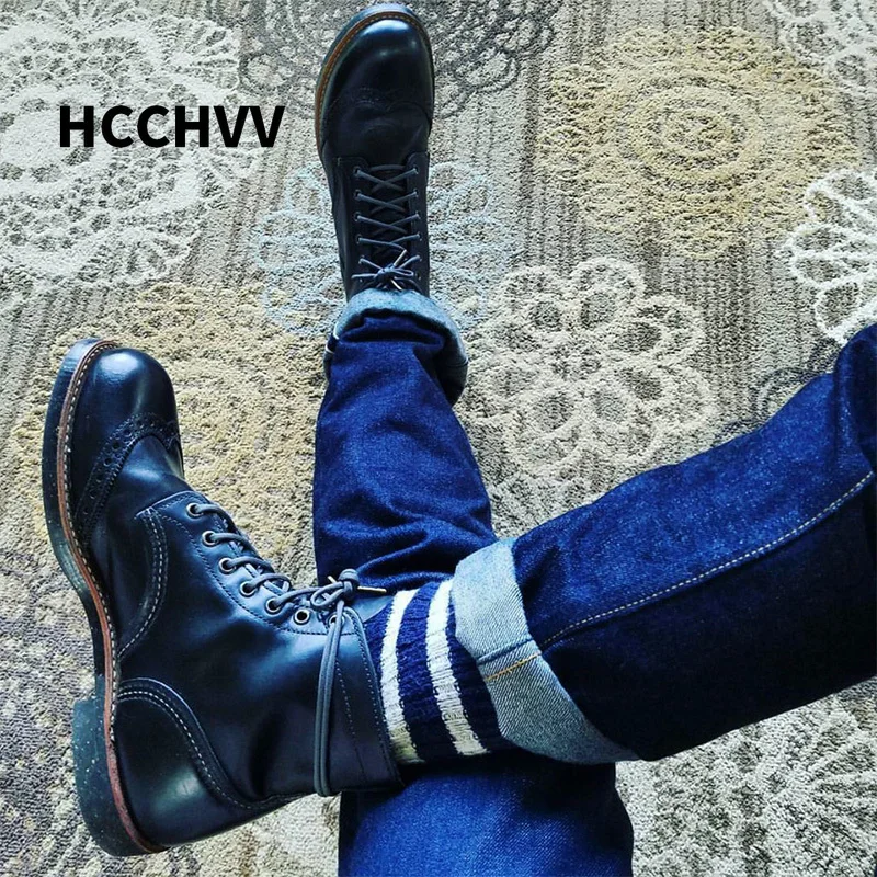 Zapatos de hombre; Европейский стиль; Brock wind; повседневная черная рабочая одежда; короткие ботинки; Мужская и женская кожаная обувь в винтажном стиле; ботинки челси