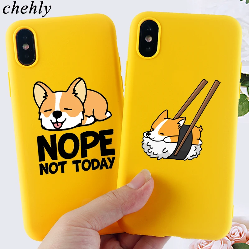 Милый чехол для телефона Corgi IPhone 6s 7 8 11 12 Plus Pro Mini X XS MAX XR SE мягкие силиконовые чехлы