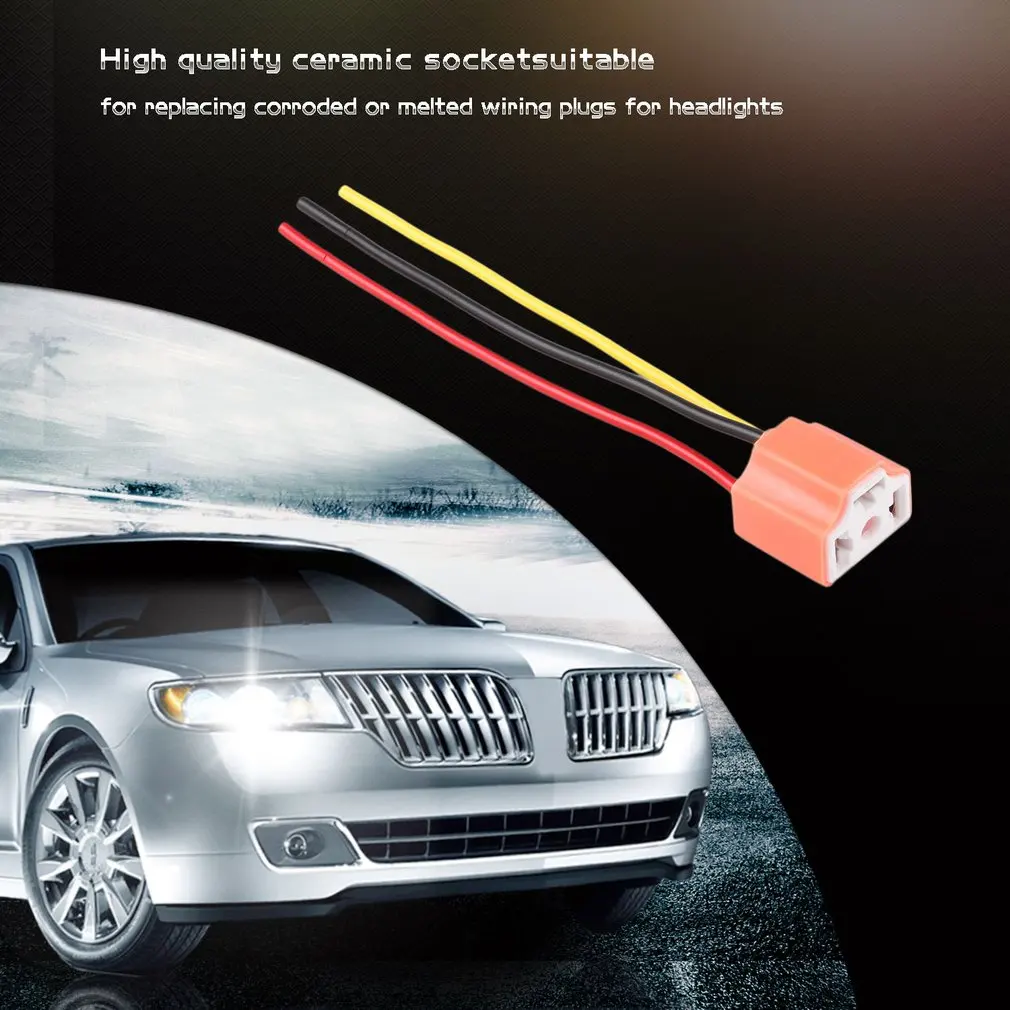 

New H4 9003 Car Truck Female Ceramic Headlight Extension Connector Plug Light Lamp Bulb Wire Socket Adapter 12V Hot Selling