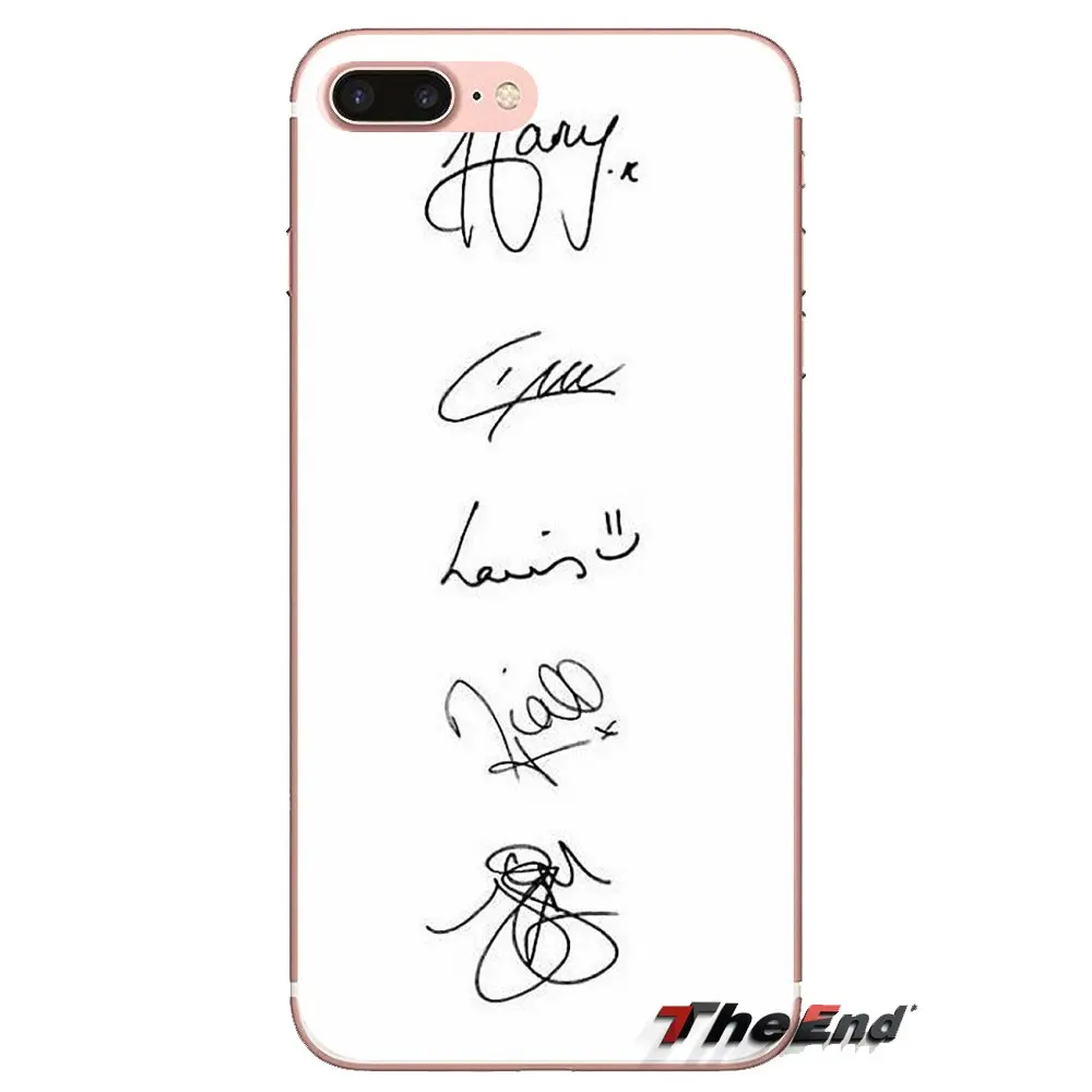 One Direction 1D Signatures For iPhone XS Max XR X 4 4S 5 5S 5C SE 6 6S 7 8 Plus Samsung Galaxy J1 J3 J5 J7 A3 A5 TPU Case Cover |
