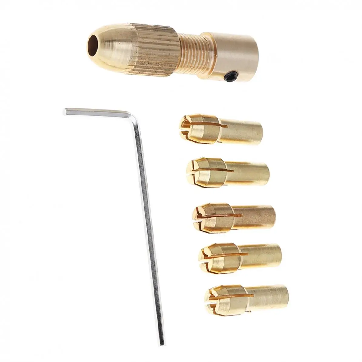 

Mini Drill Brass Collet Chuck 7pcs/lot 2.35/3.17mm Drill Chucks support 0.5 - 3.0MM Drill Bit for ABS Board / Light Board Punch
