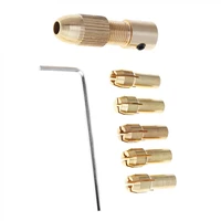 mini drill brass collet chuck 7pcslot 2 353 17mm drill chucks support 0 5 3 0mm drill bit for abs board light board punch
