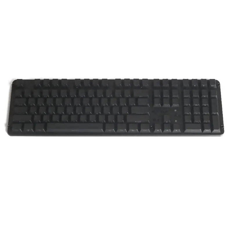 Черно-белая клавиатура PBT Double Shot 108 с боковым светом и подсветкой колпачки для