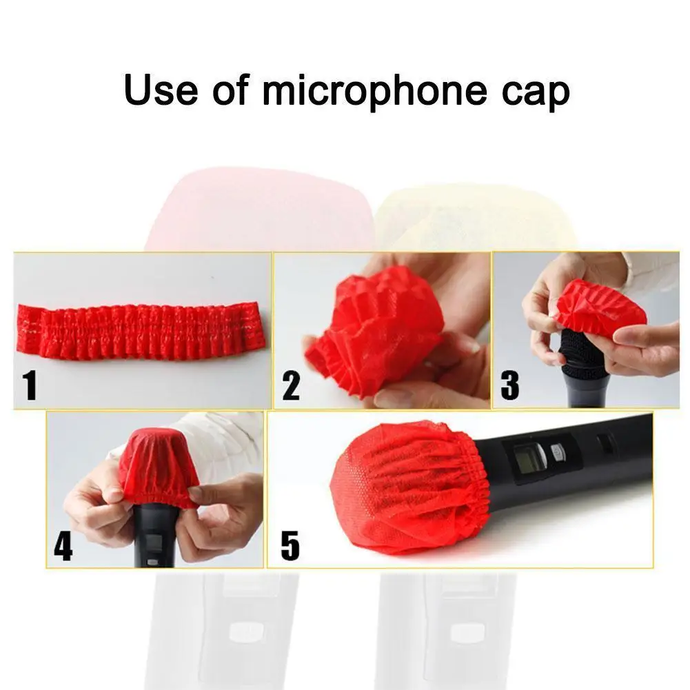 

Microphone Hygiene Cover Odor Removal Disposable Disposable Mic Pad Cap Karaoke Non-woven Protective Windscreen Supplies Fo L4z4