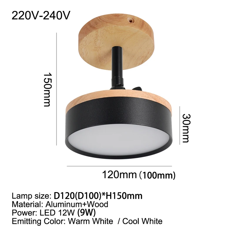 Светодиодный потолочный светильник 9 Вт 12 скандинавский макарон для внутреннего