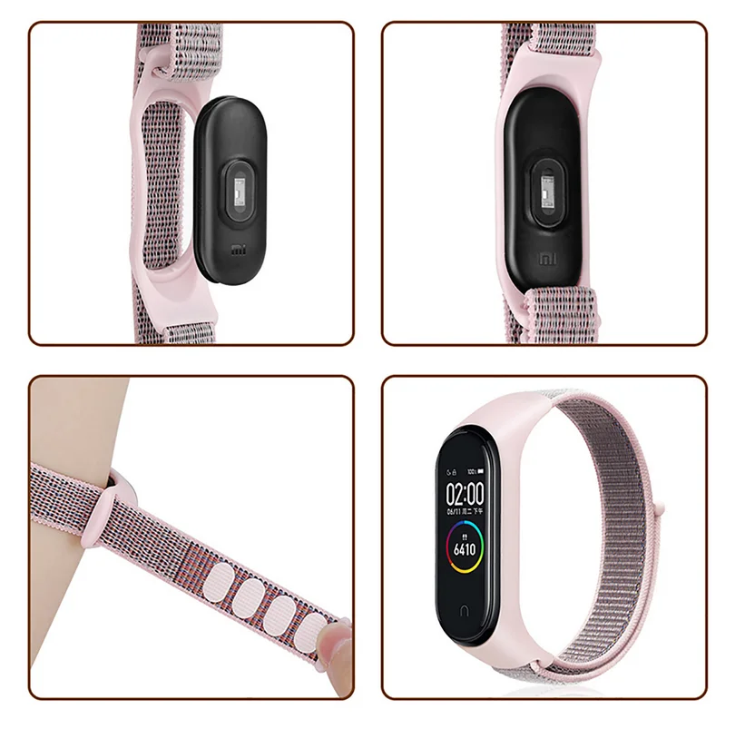 Тканый нейлоновый ремешок для Xiaomi mi 4, 3 браслета, наручных браслетов mi Band 3, Xiao mi band 3, 4 ремешка, аксессуары для часов