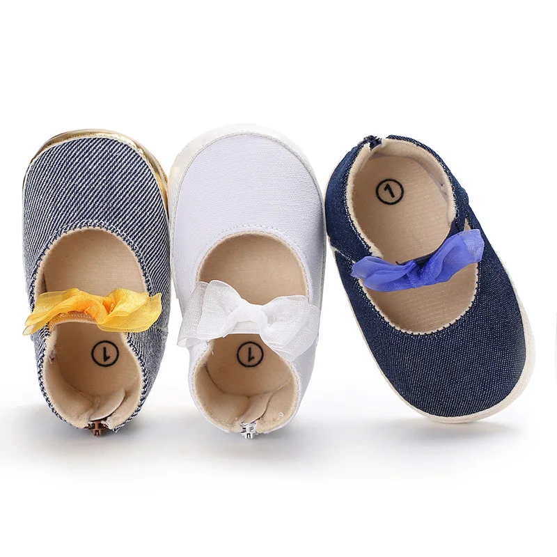 

Toddler Shoes for Newborn Bowknot Baby Crib Shoes Soft Sole First Walker Anti-Slip Baby Girls Shoes Prewalker